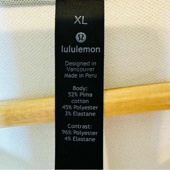 Lululemon Tech Pique Polo White First Release Size XL - Picture 7 of 8